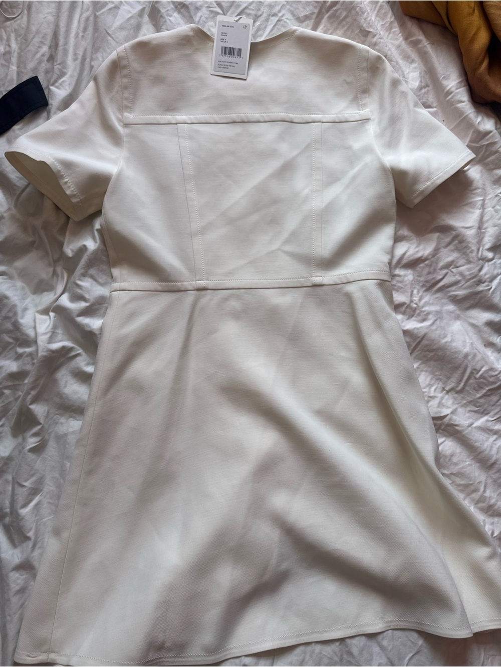 Lafayette 148 New York Contemporary Double Breasted Shift Dress Cloud White US 8 - Picture 11 of 12